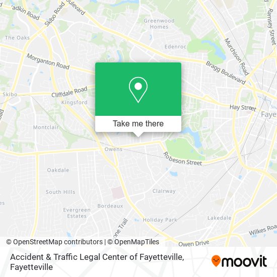 Mapa de Accident & Traffic Legal Center of Fayetteville