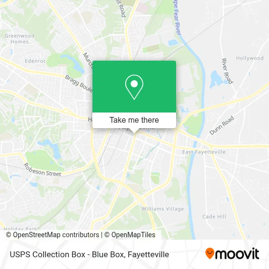 USPS Collection Box - Blue Box map