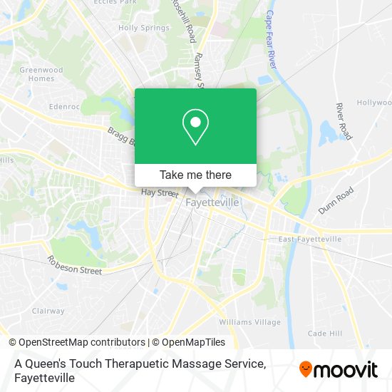 A Queen's Touch Therapuetic Massage Service map