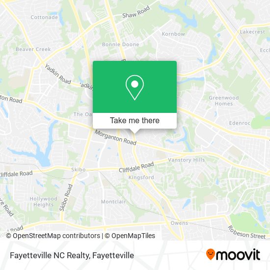 Mapa de Fayetteville NC Realty