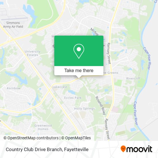 Country Club Drive Branch map