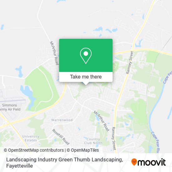 Landscaping Industry Green Thumb Landscaping map