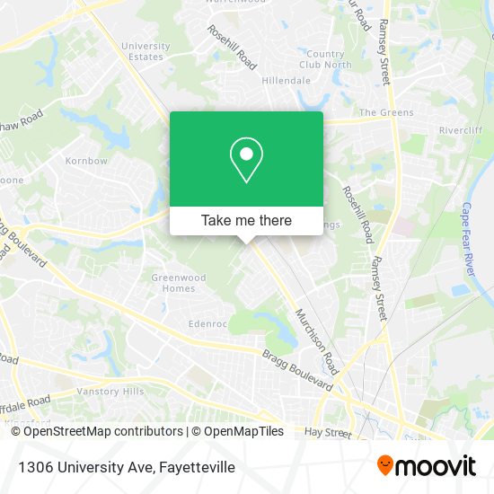 1306 University Ave map