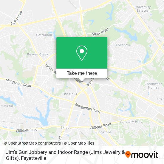Jim's Gun Jobbery and Indoor Range (Jims Jewelry & Gifts) map