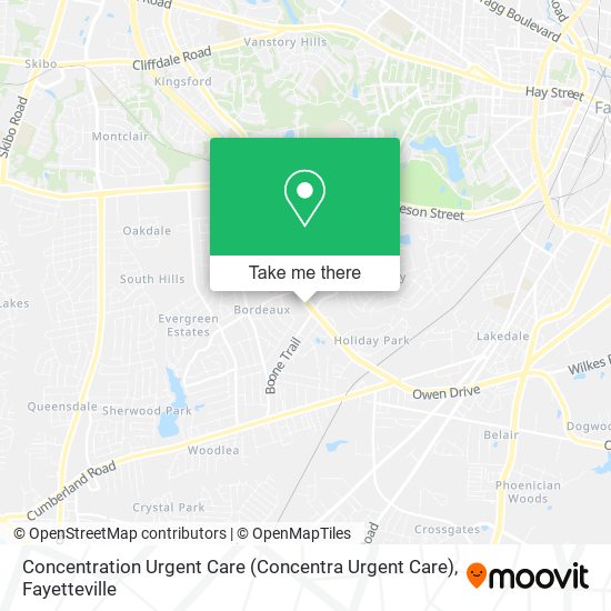 Mapa de Concentration Urgent Care (Concentra Urgent Care)