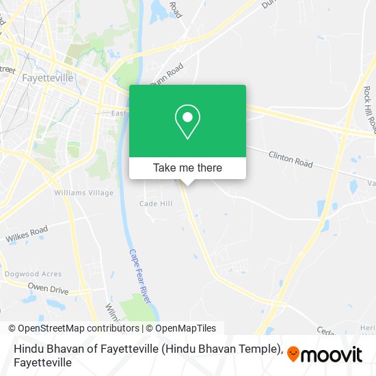 Hindu Bhavan of Fayetteville (Hindu Bhavan Temple) map