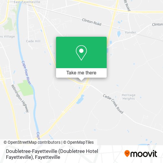 Doubletree-Fayetteville (Doubletree Hotel Fayetteville) map