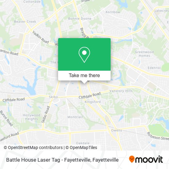 Battle House Laser Tag - Fayetteville map