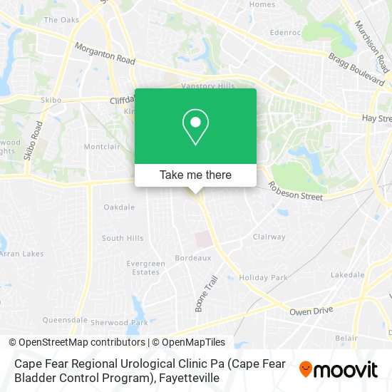 Cape Fear Regional Urological Clinic Pa (Cape Fear Bladder Control Program) map