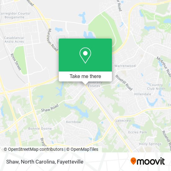 Shaw, North Carolina map