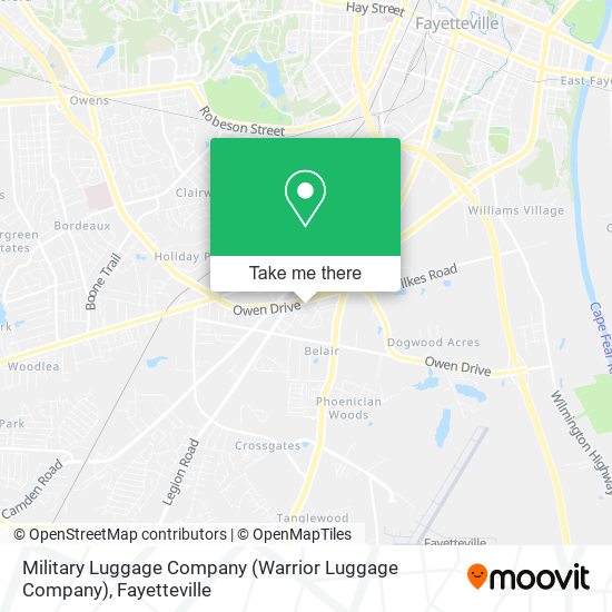 Military Luggage Company (Warrior Luggage Company) map