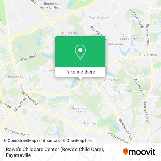 Mapa de Rowe's Childcare Center (Rowe's Child Care)