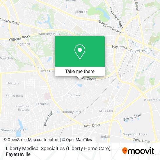 Liberty Medical Specialties (Liberty Home Care) map