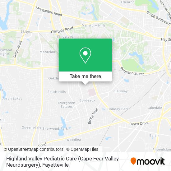 Highland Valley Pediatric Care (Cape Fear Valley Neurosurgery) map