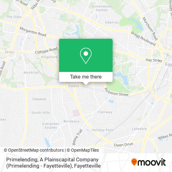 Mapa de Primelending, A Plainscapital Company (Primelending - Fayetteville)