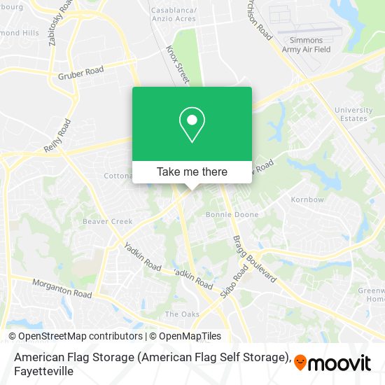 American Flag Storage map