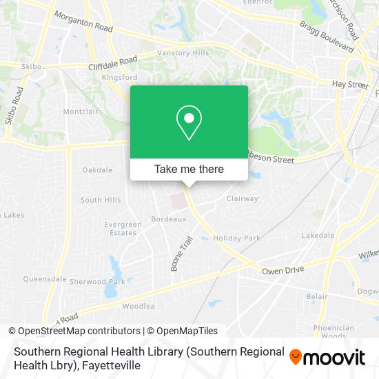 Southern Regional Health Library map