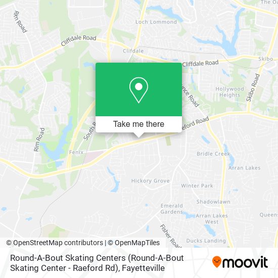 Round-A-Bout Skating Centers (Round-A-Bout Skating Center - Raeford Rd) map