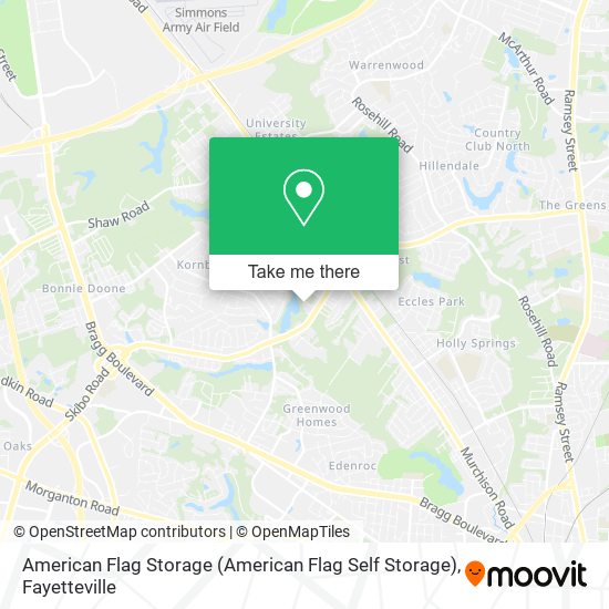 Mapa de American Flag Storage