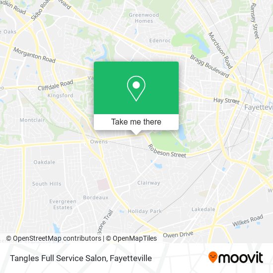 Mapa de Tangles Full Service Salon