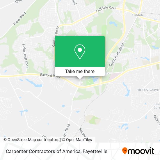 Carpenter Contractors of America map