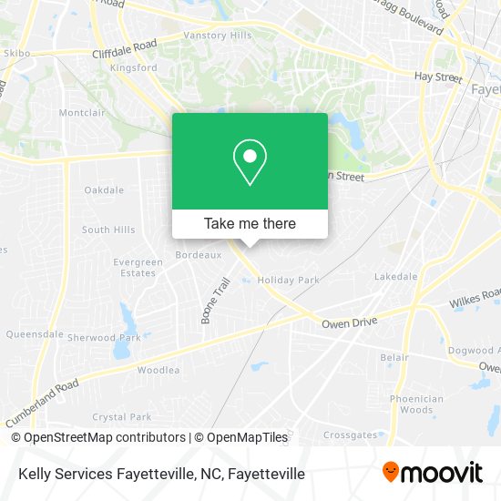 Mapa de Kelly Services Fayetteville, NC