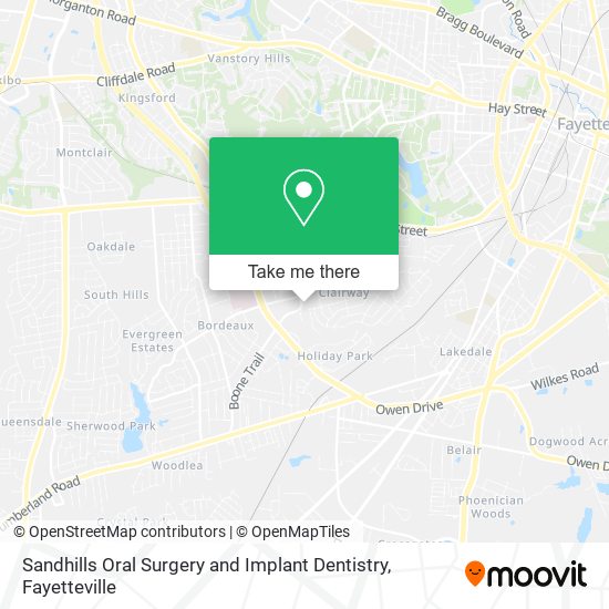 Mapa de Sandhills Oral Surgery and Implant Dentistry