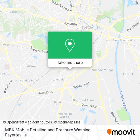 Mapa de MBK Mobile Detailing and Pressure Washing