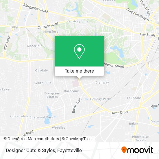 Designer Cuts & Styles map