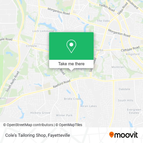 Mapa de Cole's Tailoring Shop