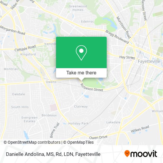 Mapa de Danielle Andolina, MS, Rd, LDN