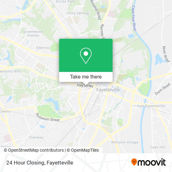 Mapa de 24 Hour Closing