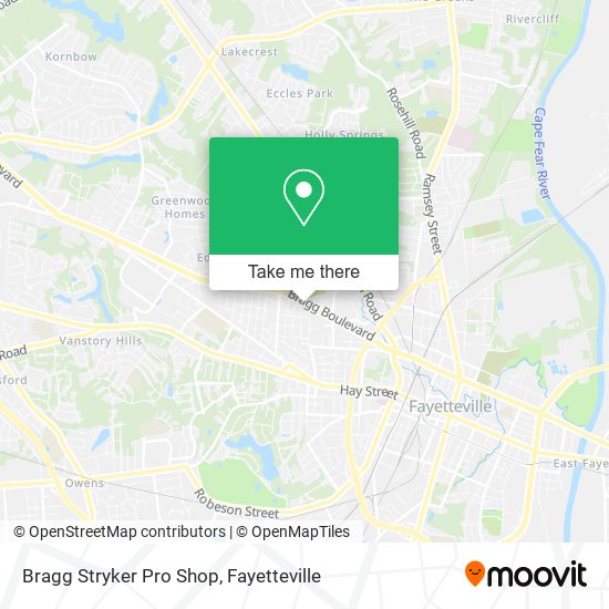 Bragg Stryker Pro Shop map