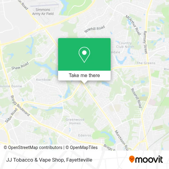 How to Get to JJ Tobacco & Vape Shop in Fayettevil by Bus?
