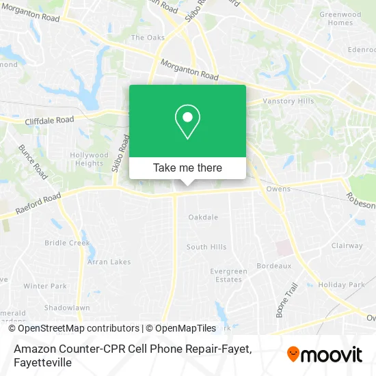 Amazon Counter-CPR Cell Phone Repair-Fayet map