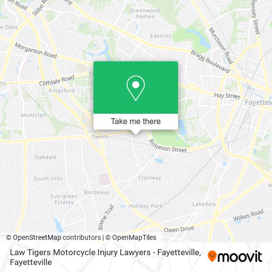 Mapa de Law Tigers Motorcycle Injury Lawyers - Fayetteville