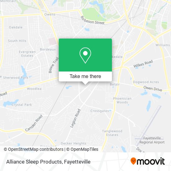 Mapa de Alliance Sleep Products