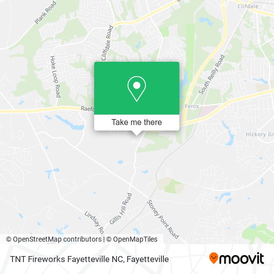 Mapa de TNT Fireworks Fayetteville NC