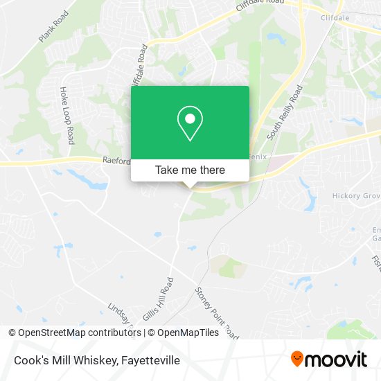 Mapa de Cook's Mill Whiskey