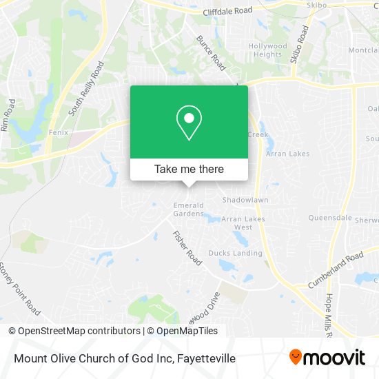 Mapa de Mount Olive Church of God Inc