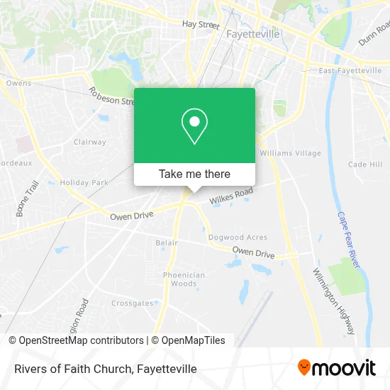 Rivers of Faith Church map