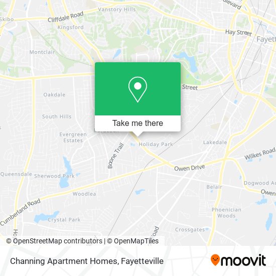 Mapa de Channing Apartment Homes