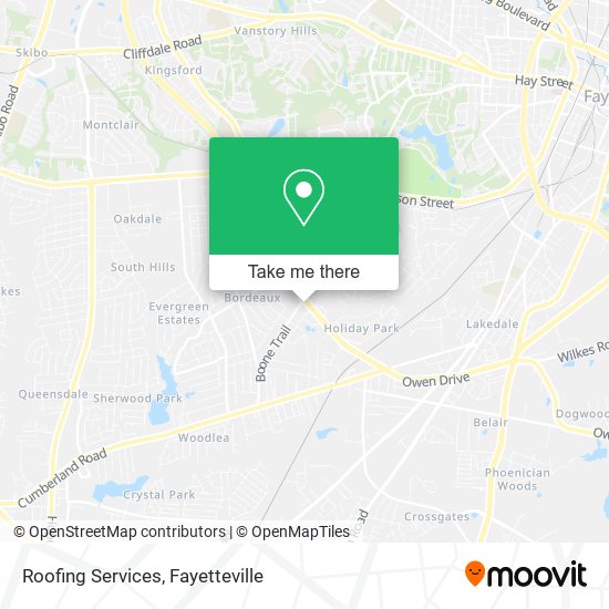 Roofing Services map