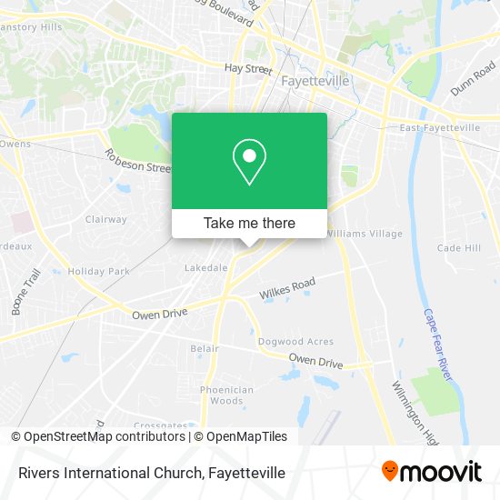 Rivers International Church map