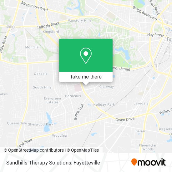 Sandhills Therapy Solutions map