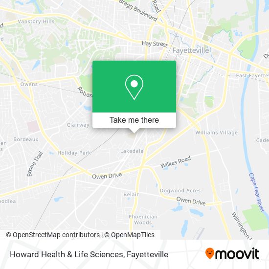 Howard Health & Life Sciences map