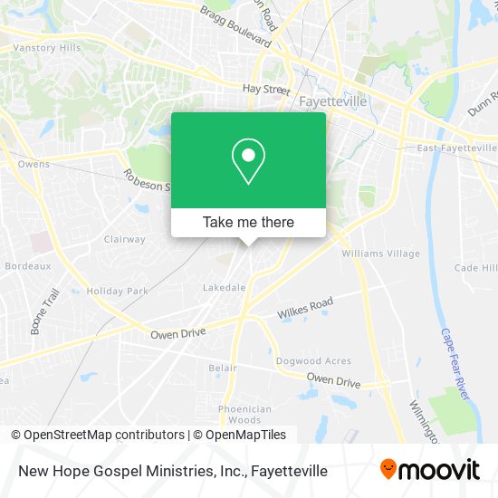 New Hope Gospel Ministries, Inc. map