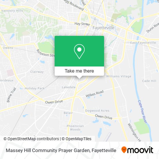 Mapa de Massey Hill Community Prayer Garden