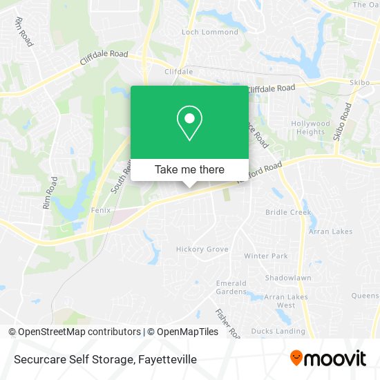 Mapa de Securcare Self Storage
