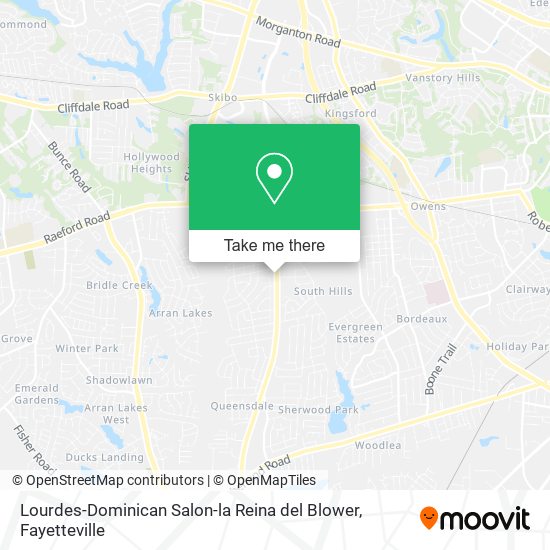Lourdes-Dominican Salon-la Reina del Blower map